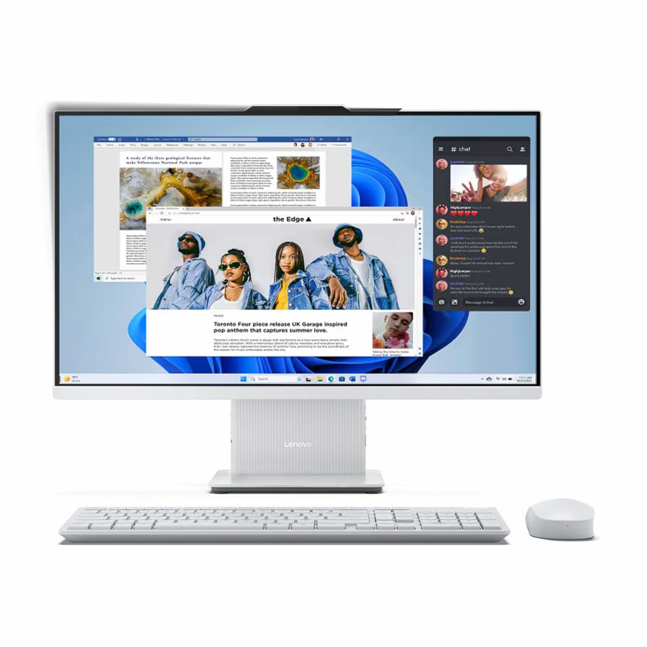 מחשב נייח Lenovo IdeaCentre AIO | מעבד Intel Core 5 210H | זיכרון 16GB | אחסון 512GB | מסך ללא מגע 24 | מ.ה. Win11 | דגם F0HN00WGIV | שלוש שנים אחריות | צבע אפור בהיר