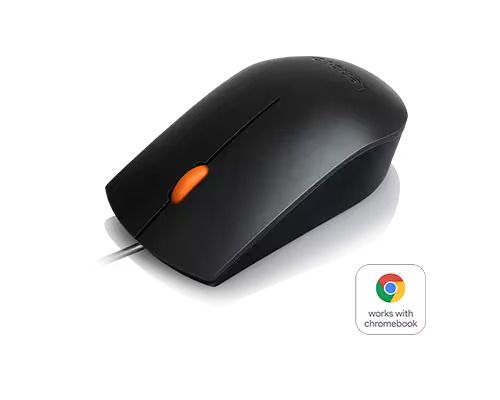 עכבר חוטי Lenovo 300 | חיבור USB | בעל 1600 DPI | צבע שחור | דגם GX30M39704 | שנה אחריות